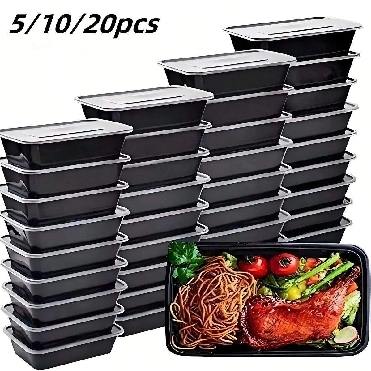 FreshPrep Meal Containers (5/10/20 Pack)